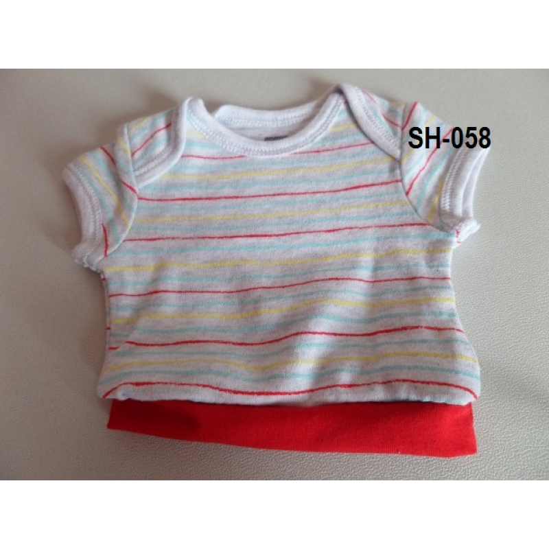 Shirt grijs met streepjes